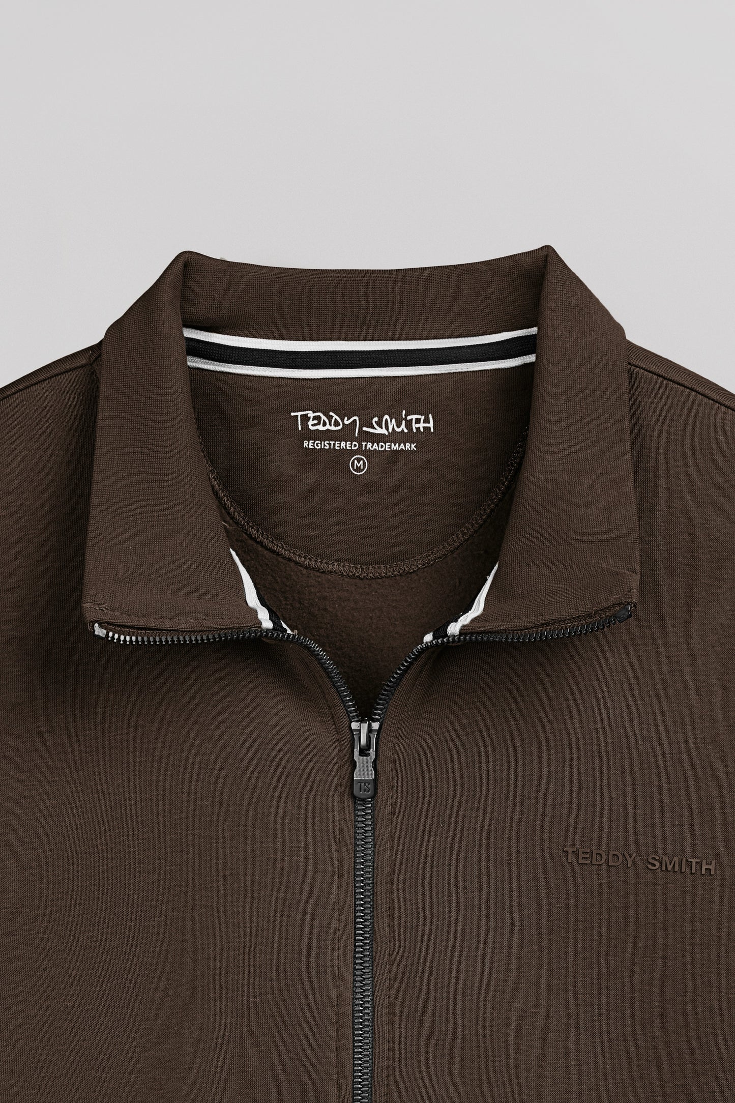 Gilet col montant G-NARKUS ZIP MARRON FONCE