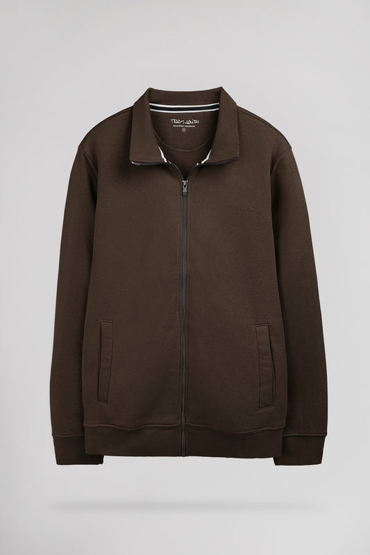 Achat Gilet col montant G-NARKUS ZIP MARRON FONCE