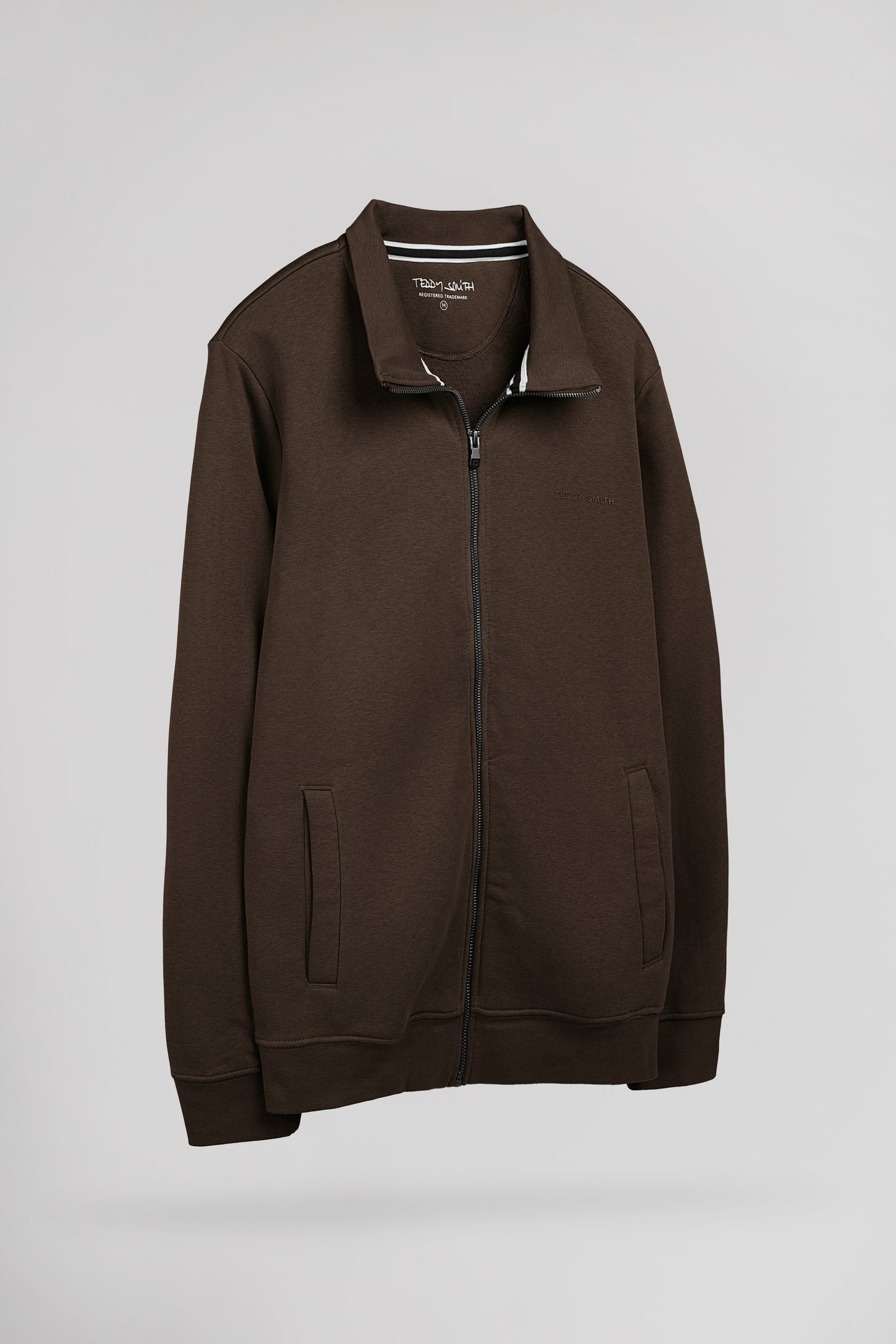 Gilet col montant G-NARKUS ZIP MARRON FONCE