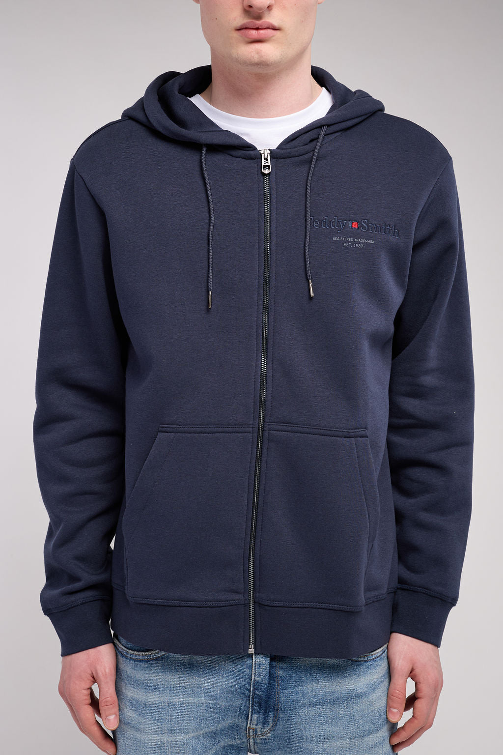 Gilet sherpa zippé à capuche GICLASS JIM HZ TOTAL NAVY