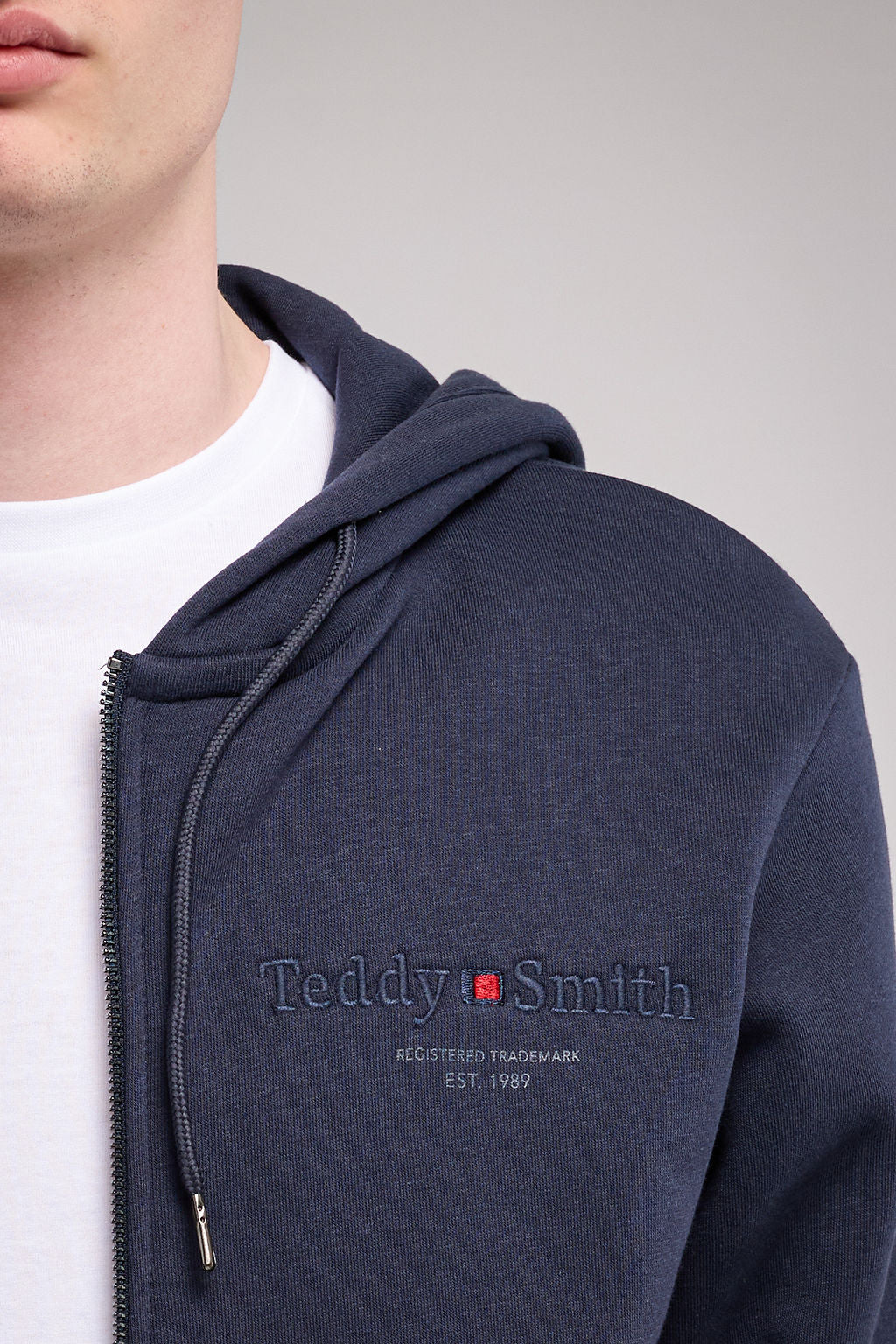 Gilet sherpa zippé à capuche GICLASS JIM HZ TOTAL NAVY