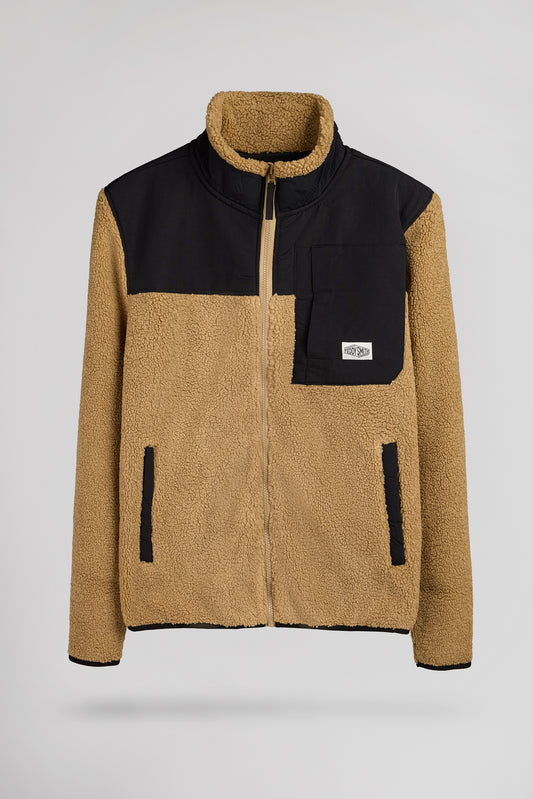 Achat Gilet zippé en sherpa col montant G-RUAN ZIP WORKER BEIGE