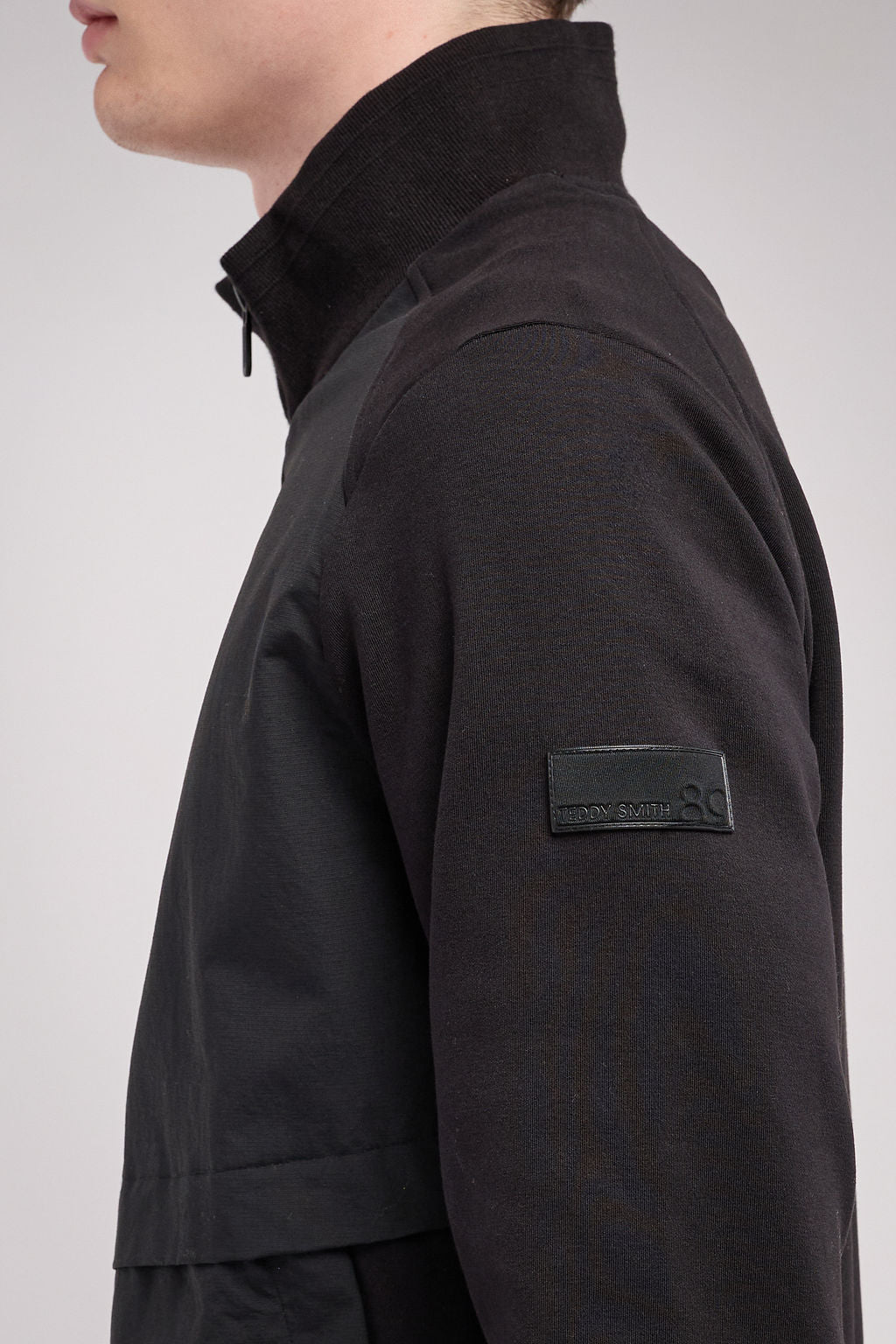 Gilet sweat col montant G-SABIN ZIP NOIR