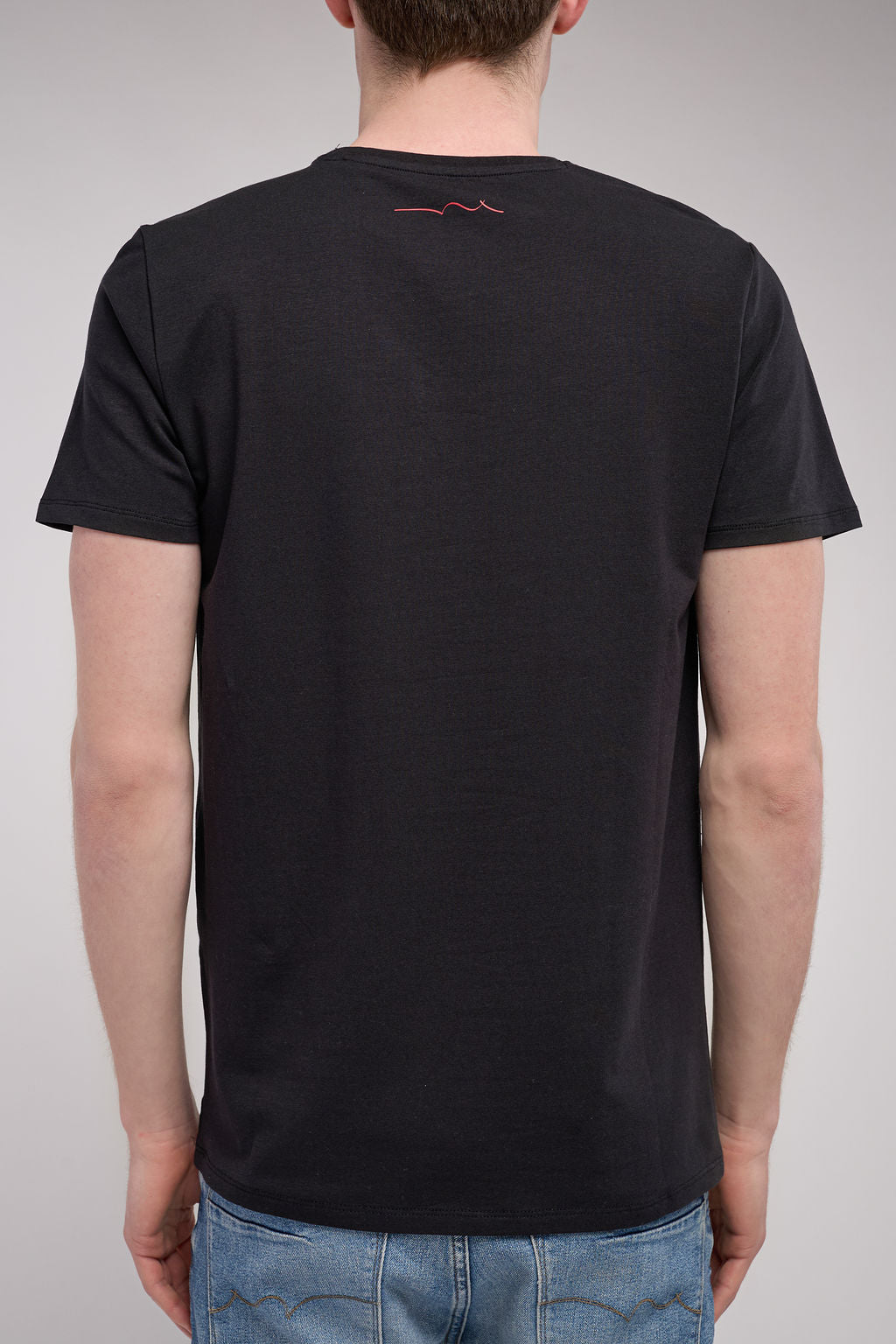 T-shirt col rond T-TAHO CHARBON