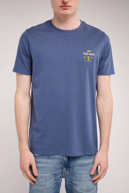 Achat T-shirt col rond T-CARS MC FADED INDIGO