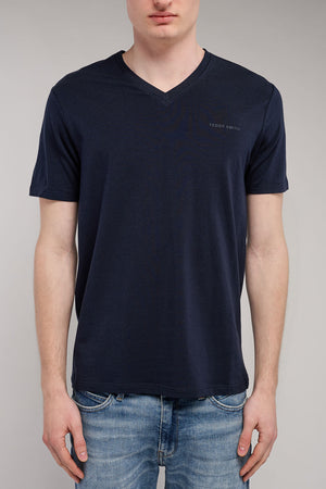 T-shirt col V TAWAX MC US NAVY