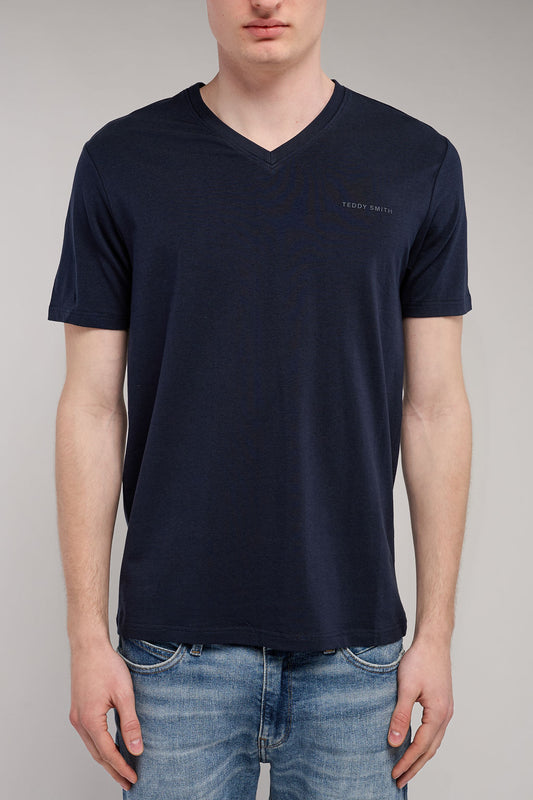 Achat T-shirt col V TAWAX MC US NAVY