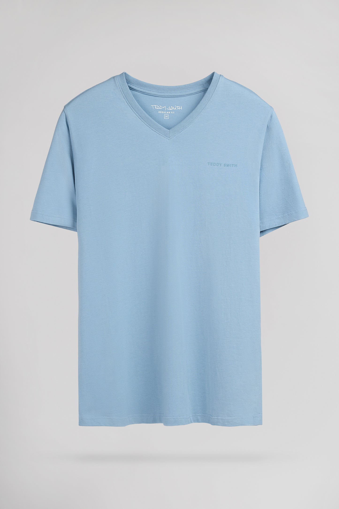 T-shirt col V TAWAX 2 MC BLEU GRIS