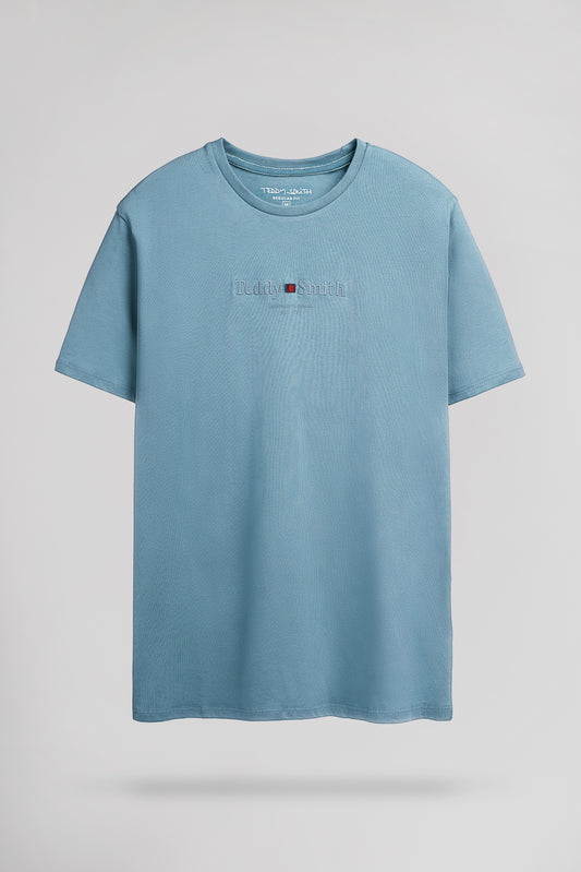 Achat T-shirt col rond T-JIM MC BLEU GRIS