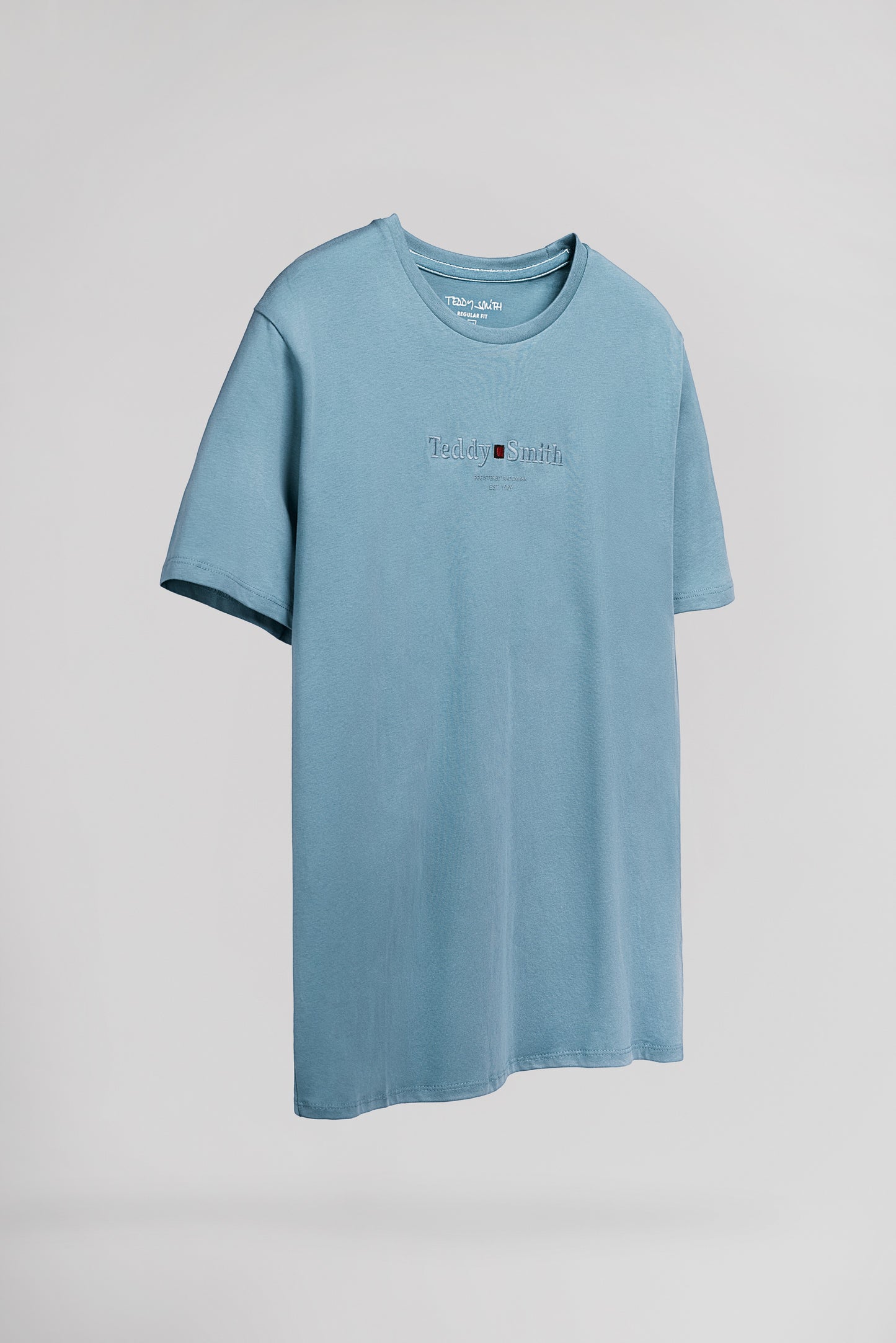 T-shirt col rond T-JIM MC BLEU GRIS