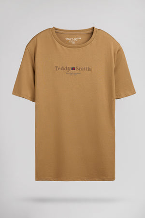 T-shirt col rond T-JIM MC NOISETTE