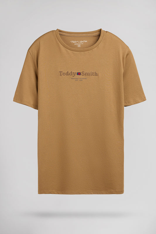 Achat T-shirt col rond T-JIM MC NOISETTE
