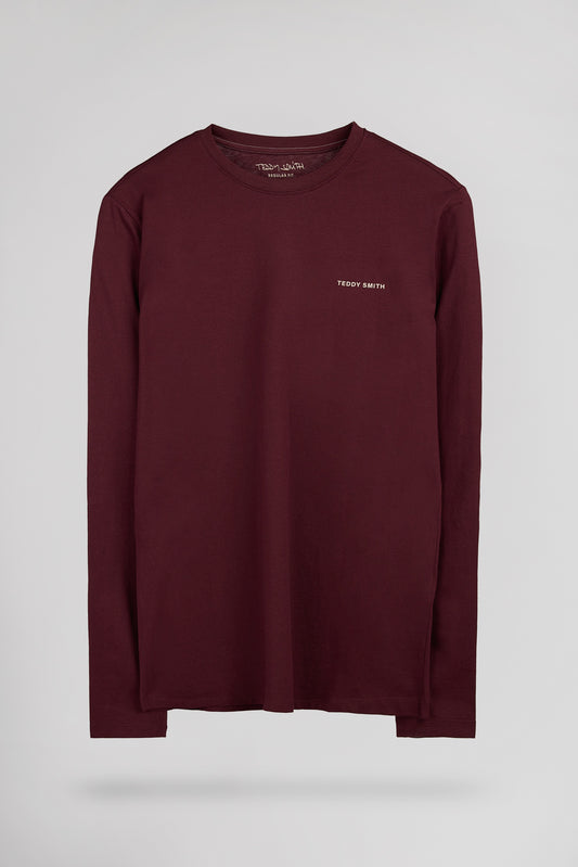 Achat T-shirt col rond THE TEE 2 ML BORDEAUX FONCE