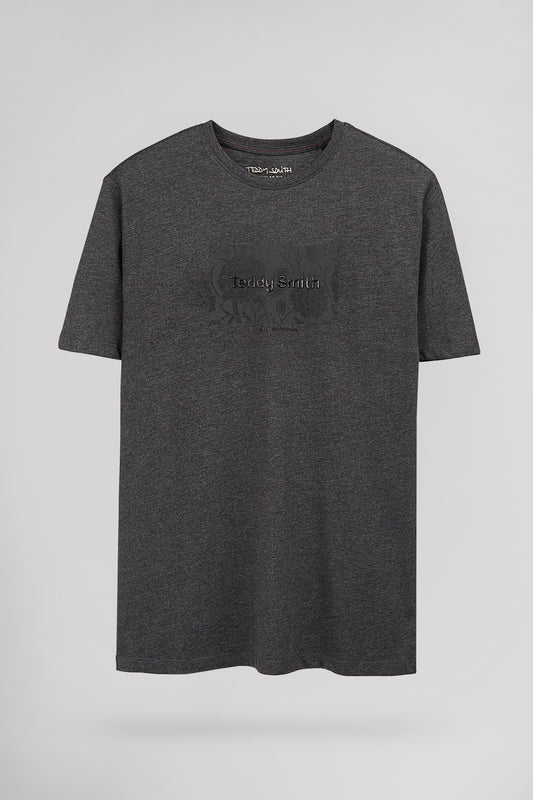 Achat T-shirt col rond T-ARES MC MELANGE BLACK
