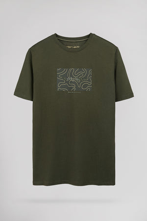 T-shirt col rond T-ARES MC DEEP KAKI
