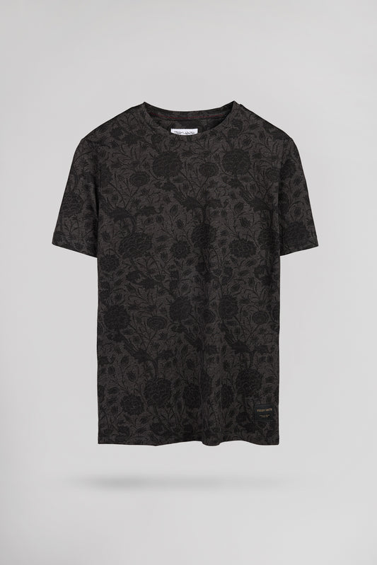 Achat T-shirt col rond T-ARESKI MC MELANGE BLACK