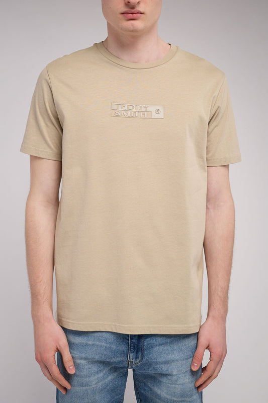 Achat T-shirt col rond T-JOHN MC BEIGE