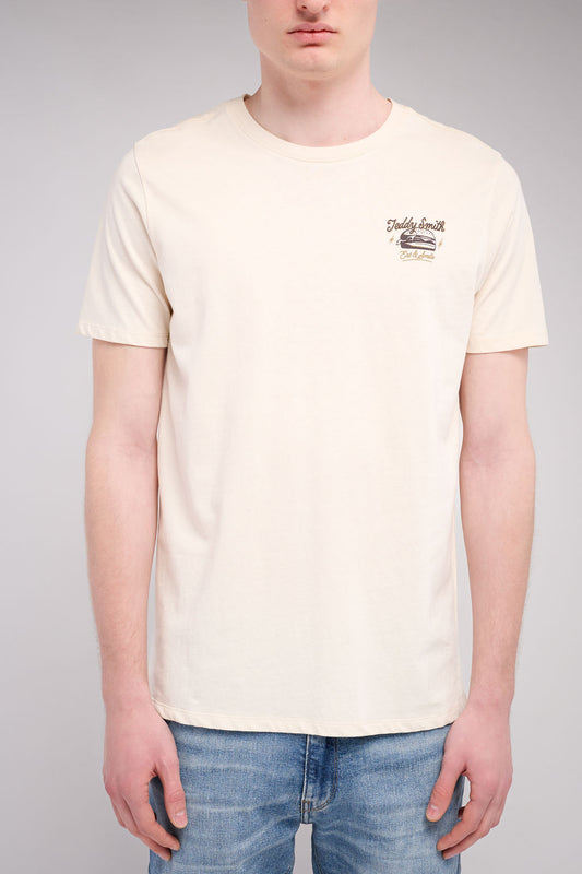 Achat T-shirt col rond T-DINNER MC CREAM