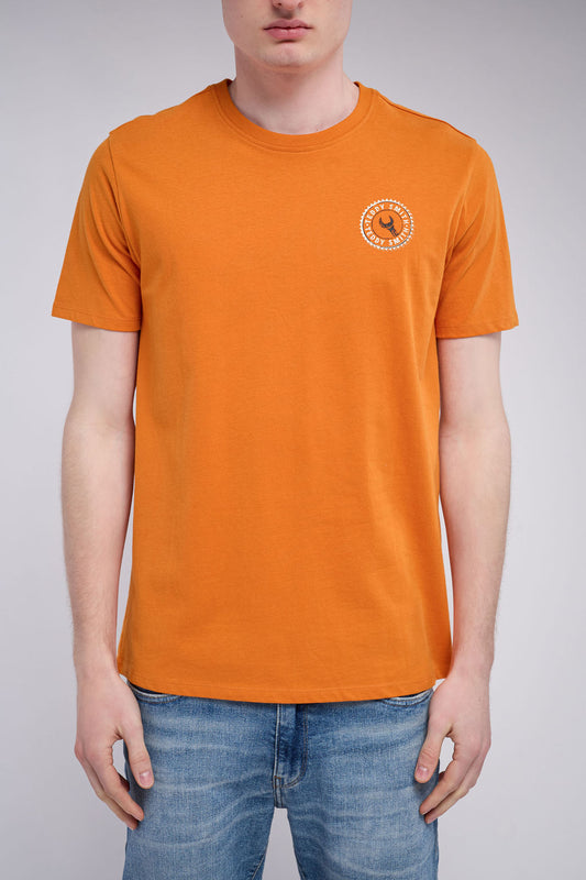 Achat T-shirt col rond T-MECHANICS MC DUSK ORANGE