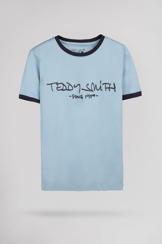 Achat T-shirt col rond TICLASS MC BLEU GRIS