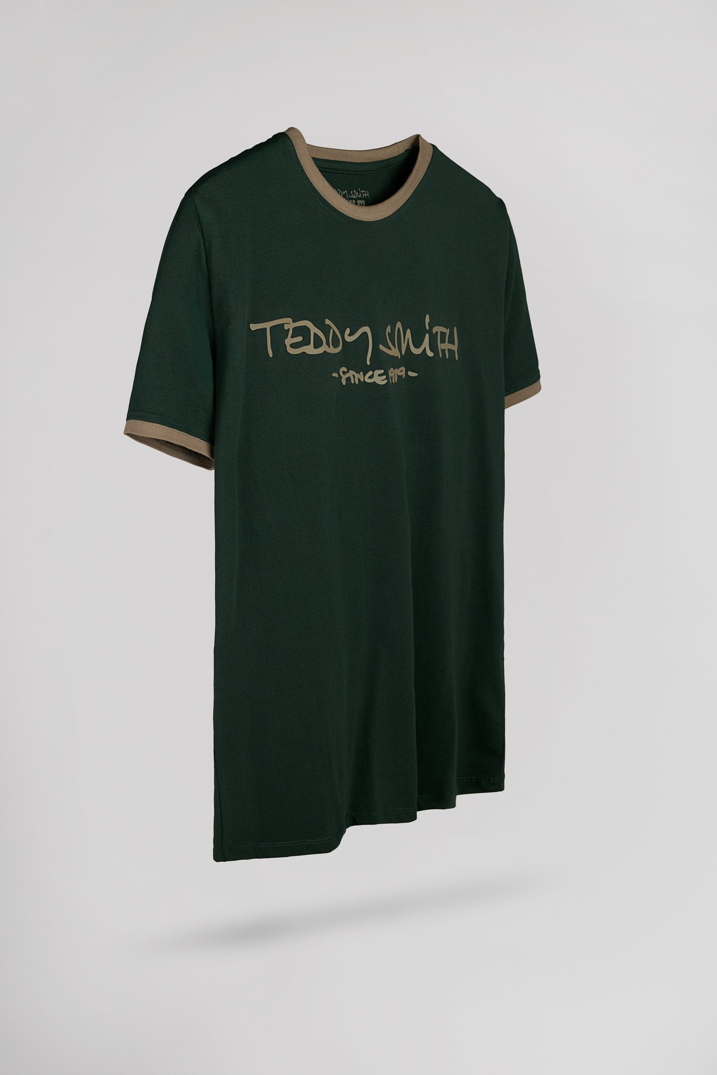 T-shirt en coton col rond TICLASS MC VERT SCARABE