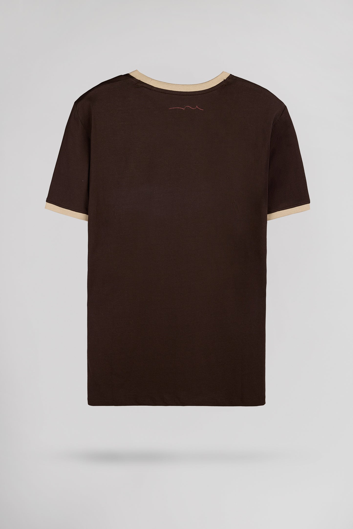 T-shirt en coton col rond TICLASS MC MARRON FONCE