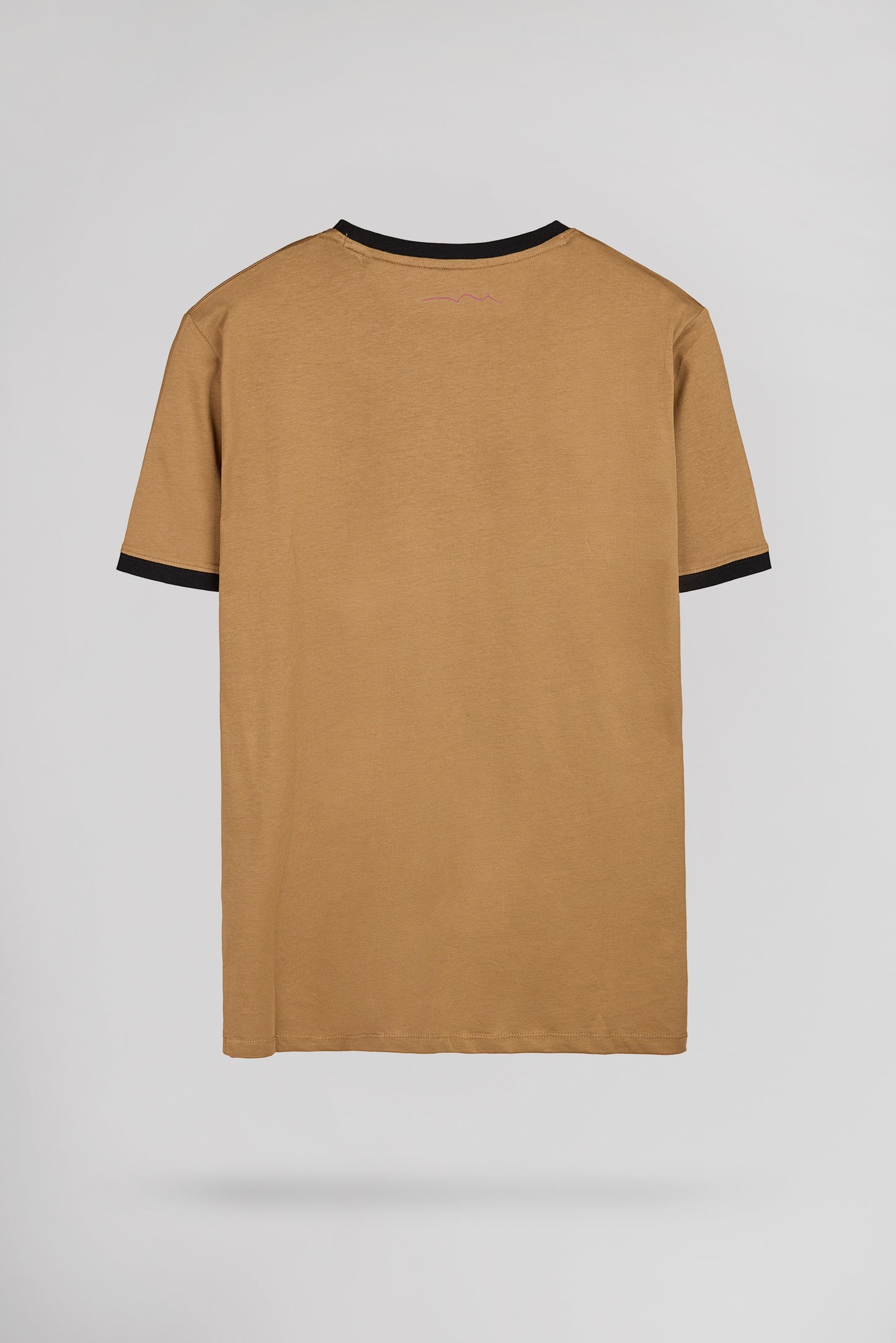T-shirt en coton col rond TICLASS MC NOISETTE