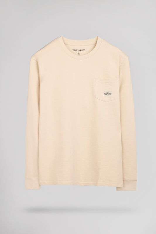 Achat T-shirt col rond T-JAMESON ML CREAM