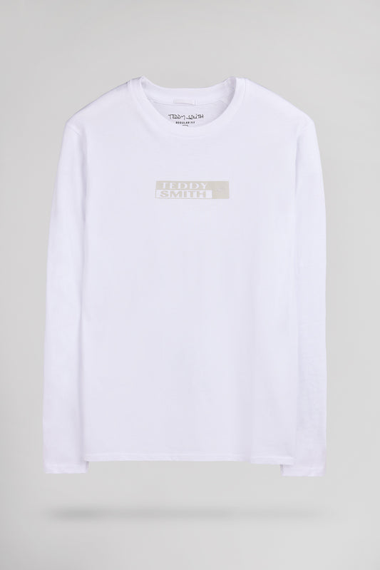 Achat T-shirt col rond T-JOHN ML BLANC