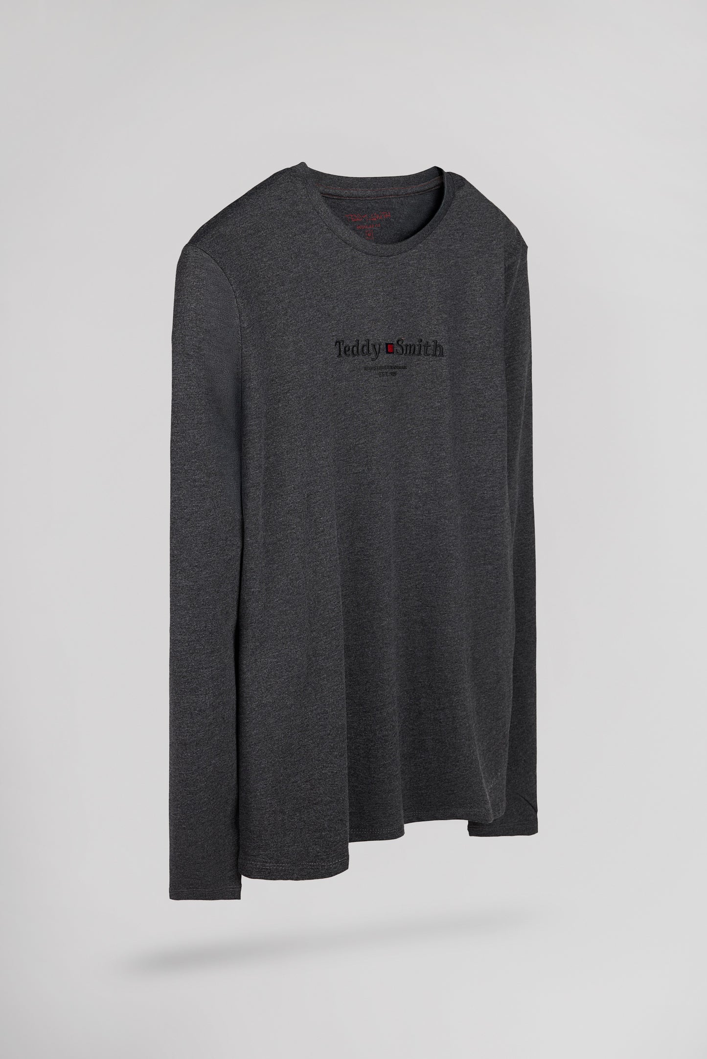T-shirt col rond T-JIM ML MELANGE BLACK