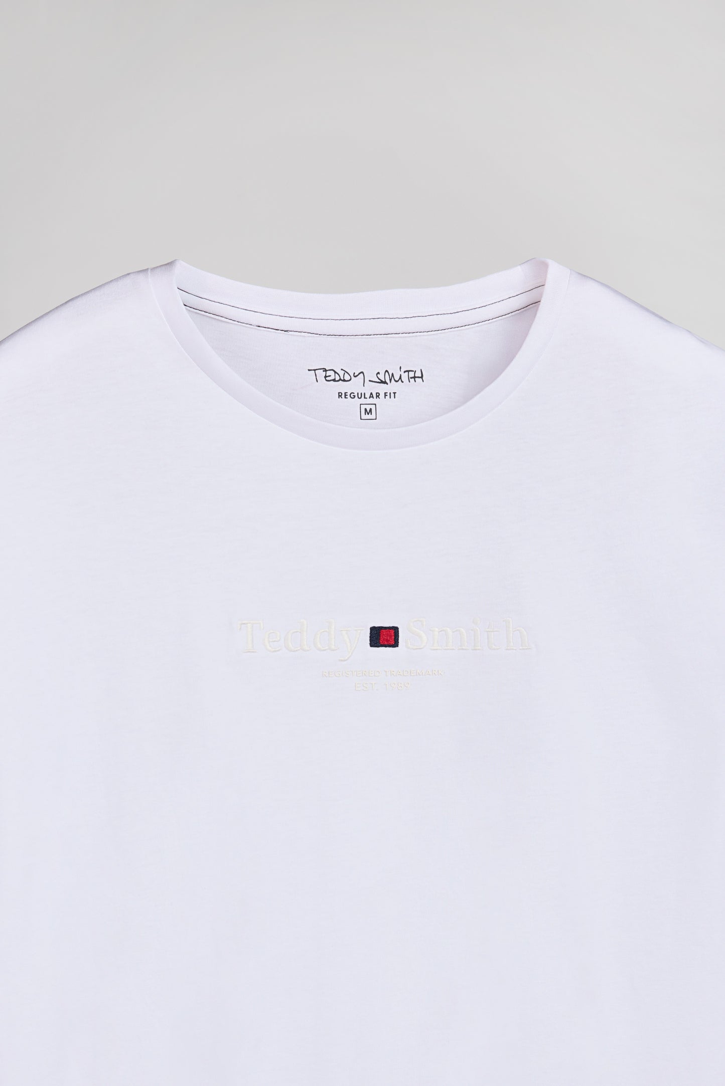 T-shirt col rond T-JIM ML BLANC