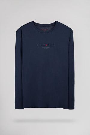 T-shirt col rond T-JIM ML TOTAL NAVY