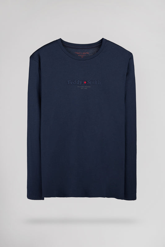 Achat T-shirt col rond T-JIM ML TOTAL NAVY