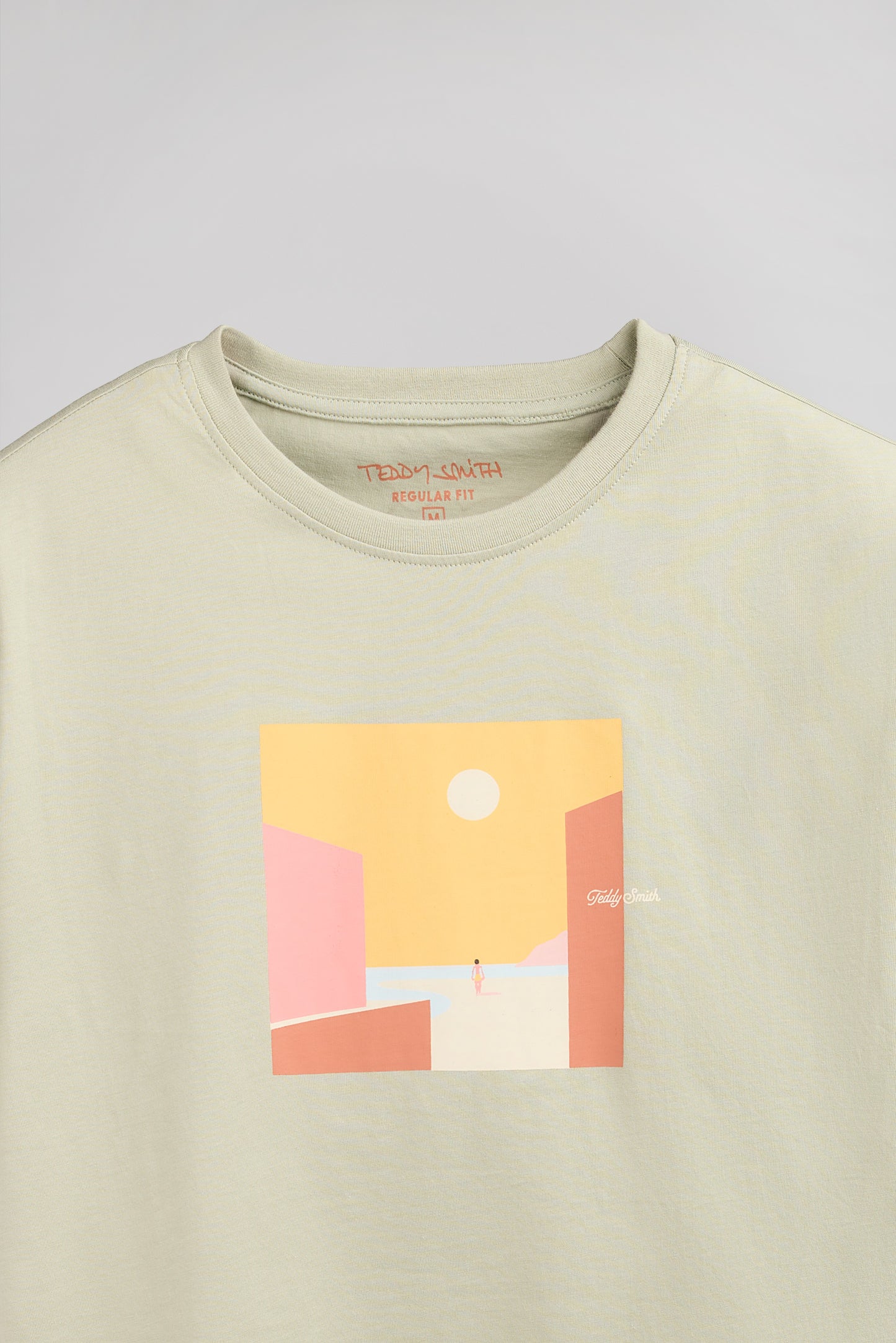 T-shirt col rond T-MINIMALIST MC VERT SAUGE
