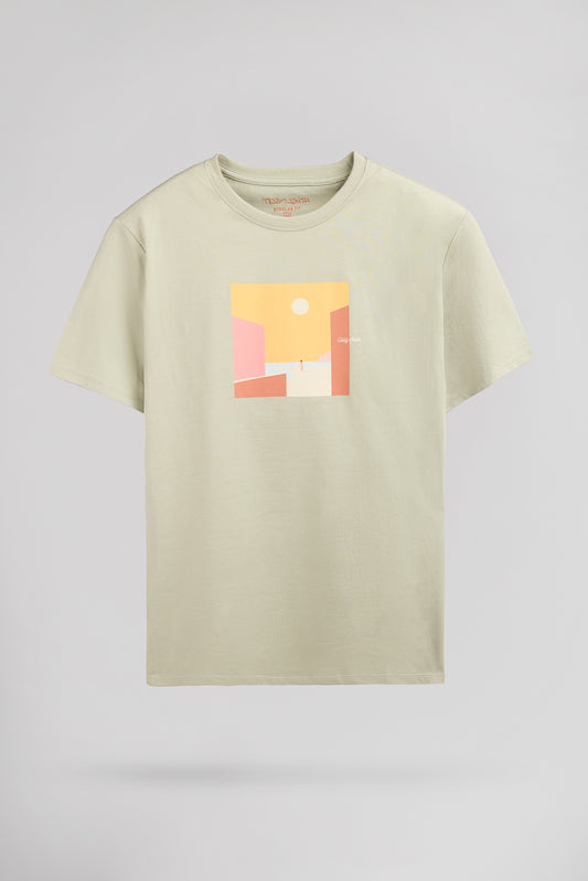Achat T-shirt col rond T-MINIMALIST MC VERT SAUGE