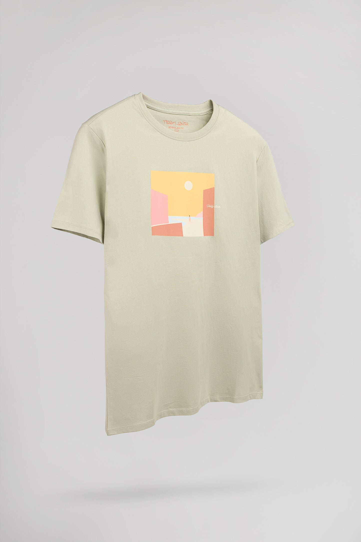 T-shirt col rond T-MINIMALIST MC VERT SAUGE