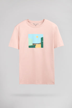T-shirt col rond T-MINIMALIST MC ROSE PASTEL