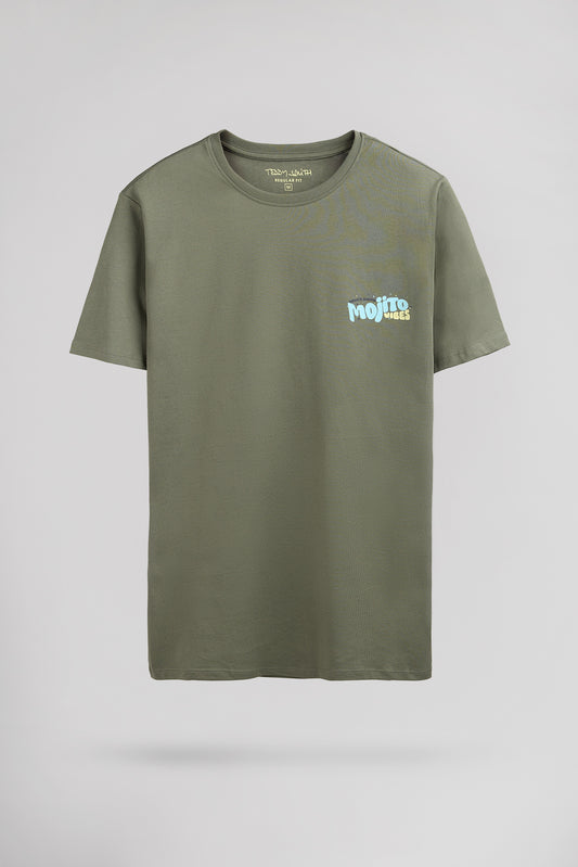 Achat T-shirt col rond T-MOJITO MC MILITARY KAKI