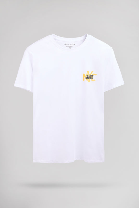 Achat T-shirt col rond T-NYC MC BLANC