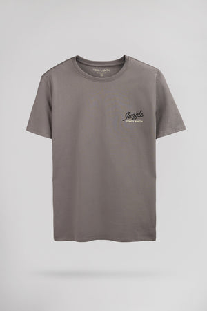T-shirt col rond T-TROPICAL MC GRIS ARDOISE