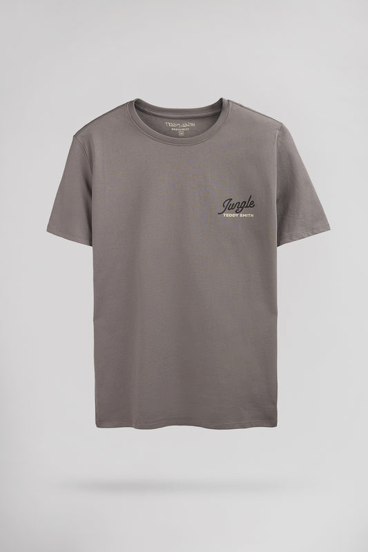 Achat T-shirt col rond T-TROPICAL MC GRIS ARDOISE