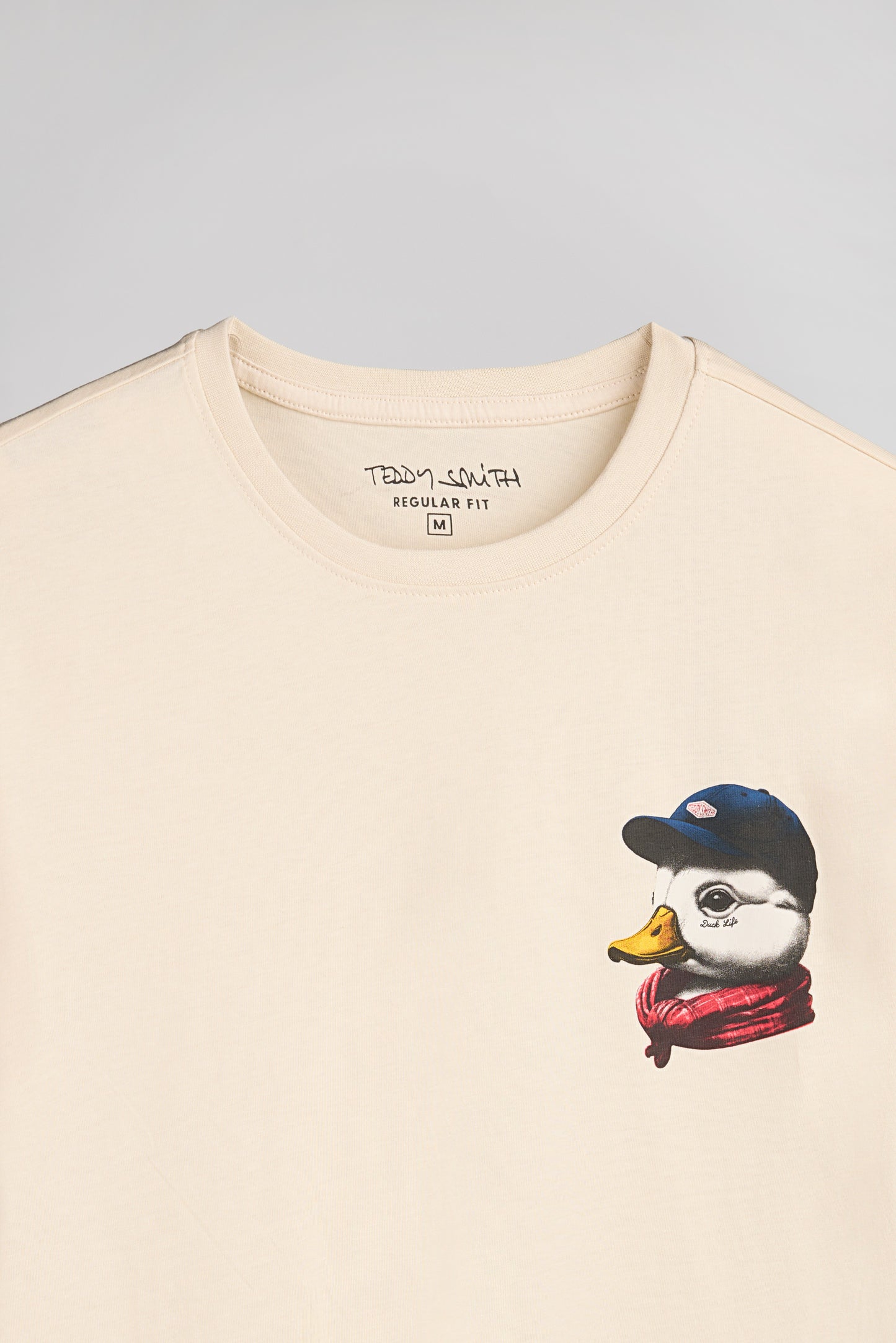 T-shirt col rond T-DUCK MC CREAM