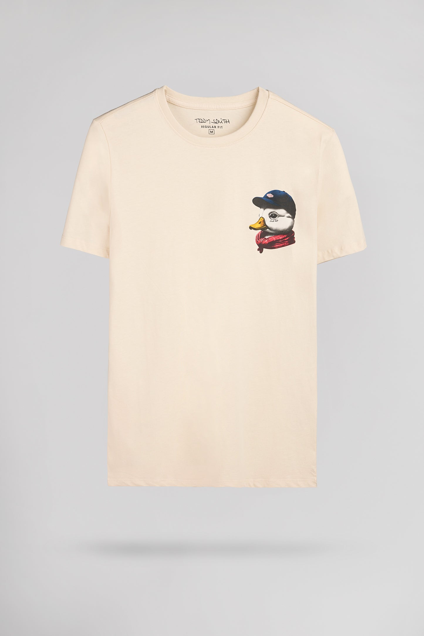 T-shirt col rond T-DUCK MC CREAM