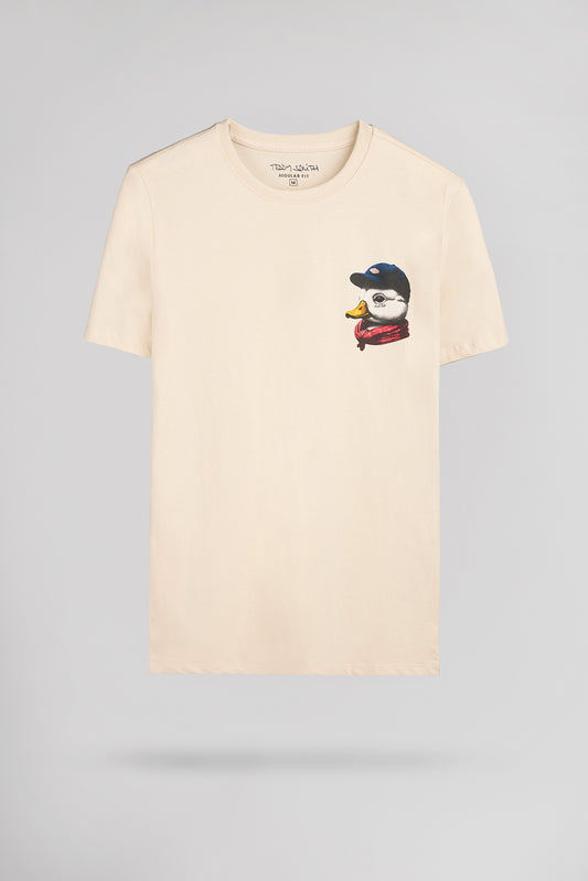 Achat T-shirt col rond T-DUCK MC CREAM