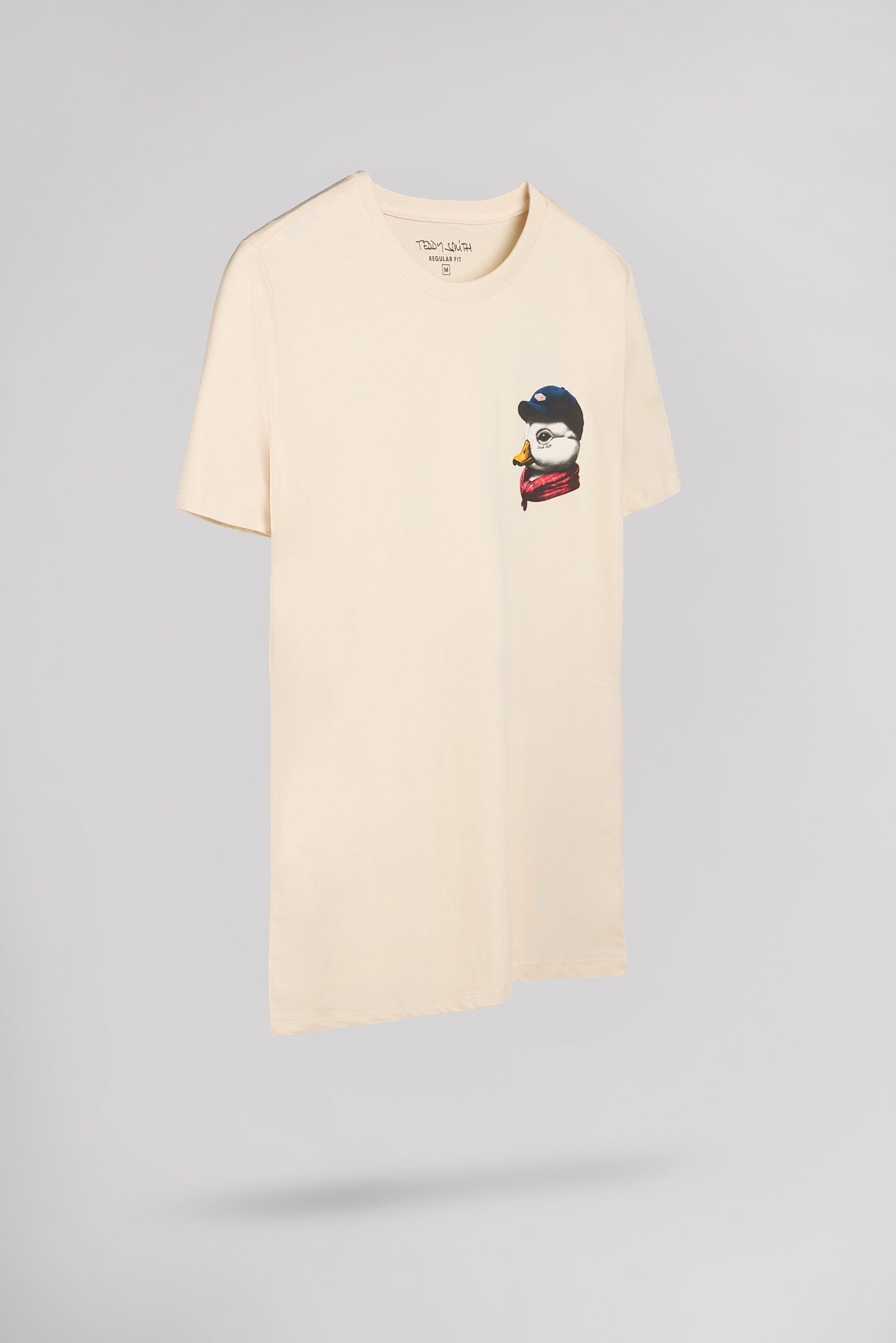 T-shirt col rond T-DUCK MC CREAM