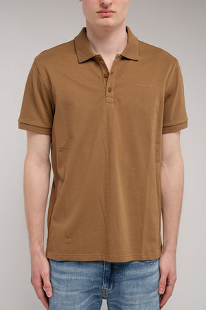 Polo piqué P-ALBAN MC NOISETTE