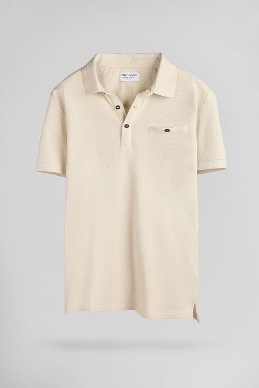 Achat Polo P-WESLEY MC CREAM