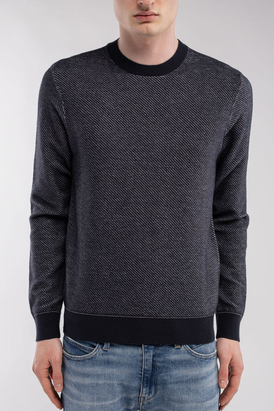 Achat Pull P-MILAN 2 DARK NAVY/MOTIF 1