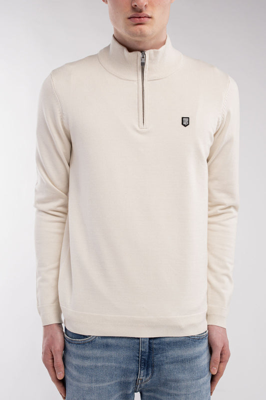 Achat Pull col montant zippé P-MARTY 2 CREAM