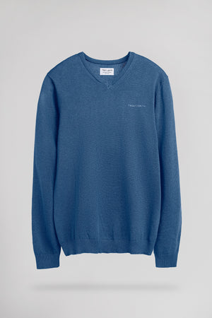 Pull ajusté col V PULSER 3 FADED INDIGO